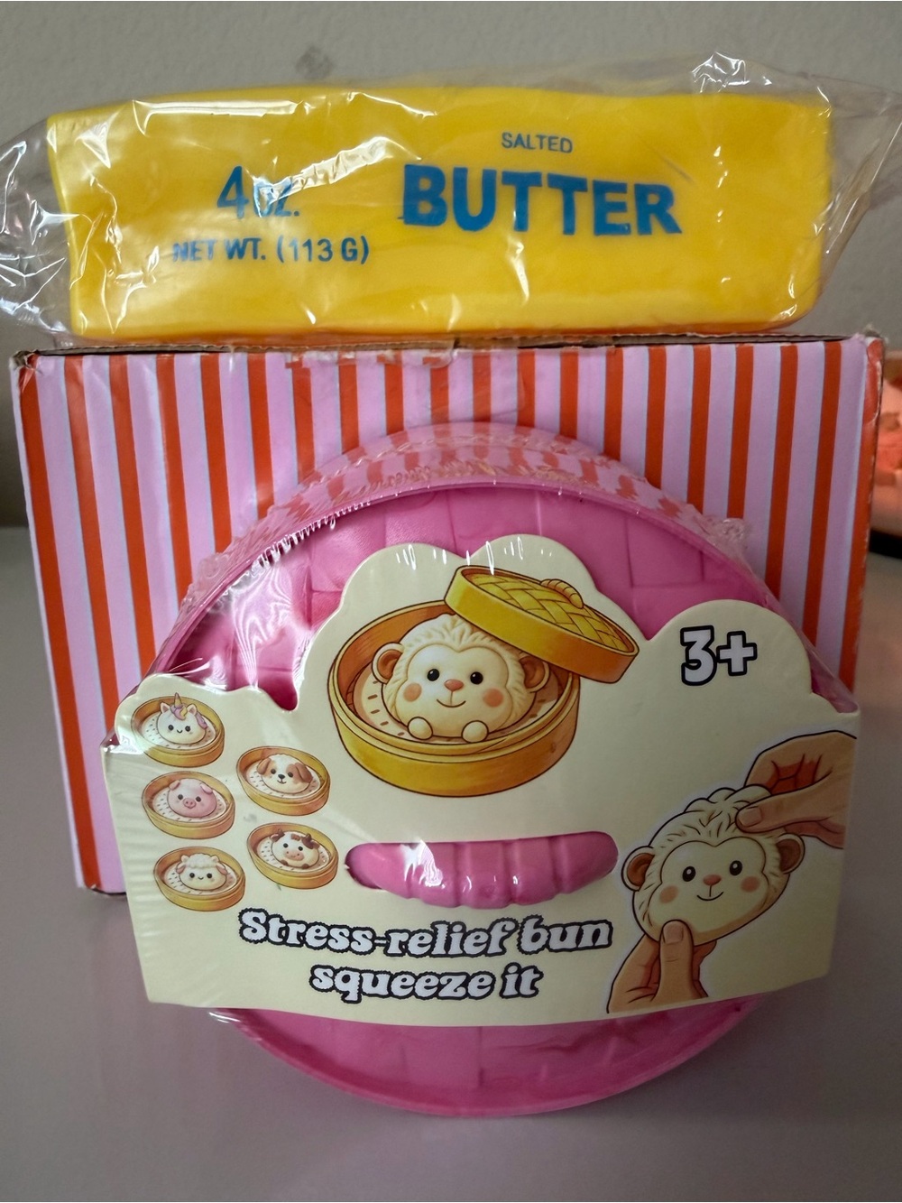 🐑🐶🐷Pink Bun Squishy Toy! Chance for a “VERY CUTE”ANIMAL!!!🐑🐷🐶 4 oz BUTTER!